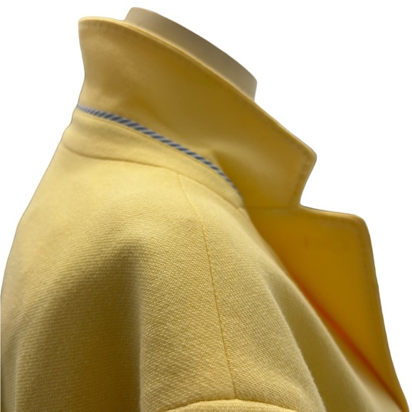 TALBOTS “Aberdeen” Canary Yellow Preppy Button Down Casual Soorts Blazer Jacket - Picture 8 of 16